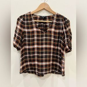 Madewell Plaid Blouse - Size XXS